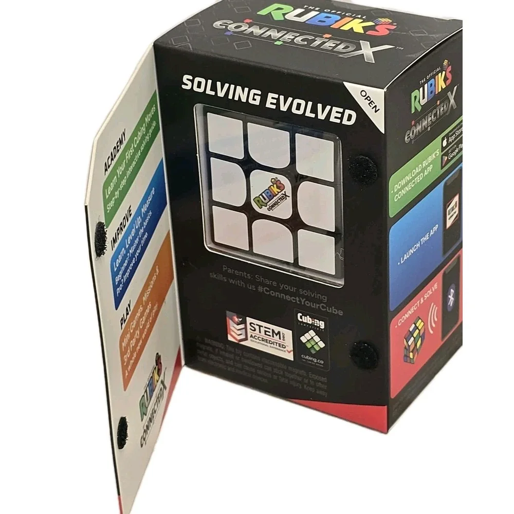 Rubik's ConnectedX Smart Cube NIB 🎮 Bluetooth Speed Cube Puzzle Game‎